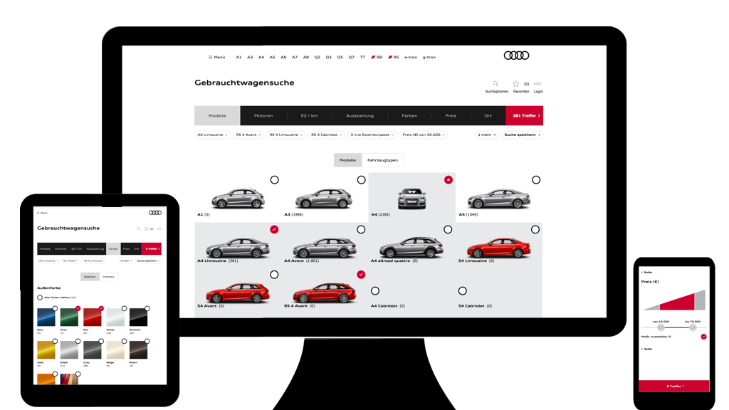 Screen AUDI Approved Used Car Locator