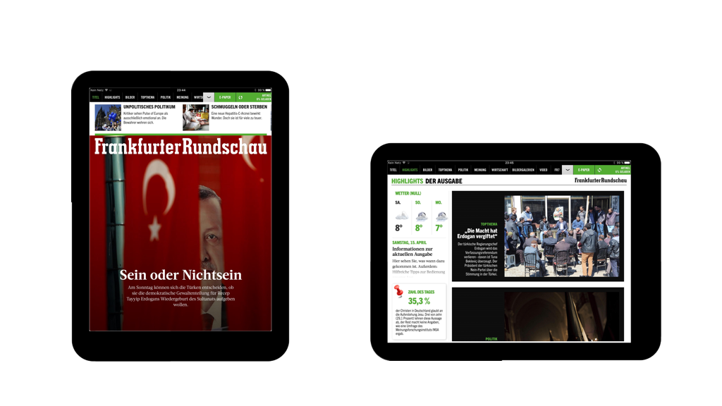 Screen Frankfurter Rundschau iPad App
